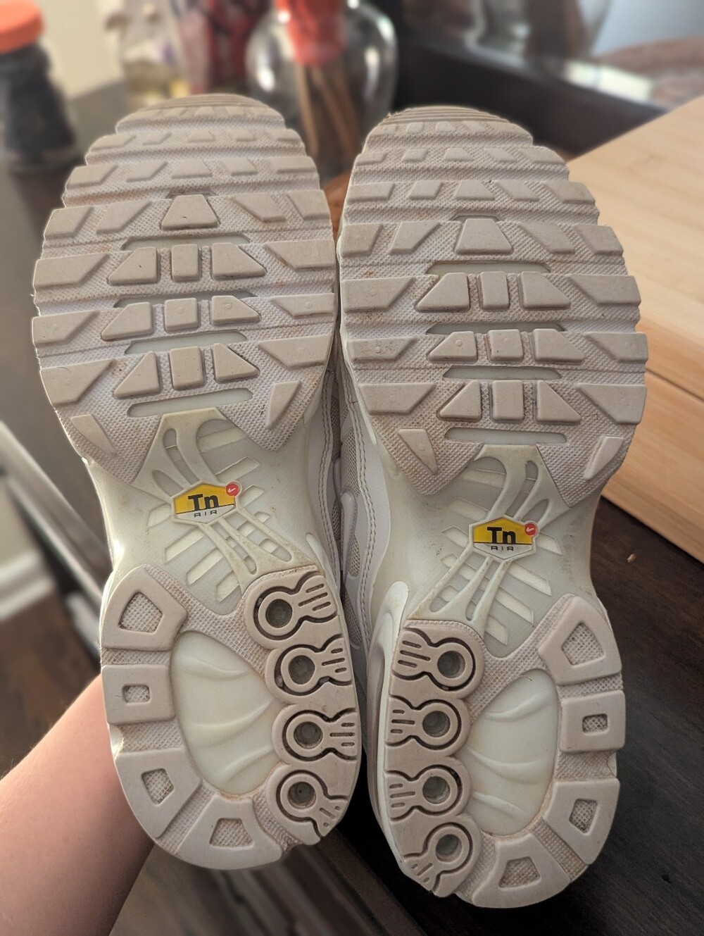 Nike Air Max Plus TN White Pure Platinum Sneakers Size 8 - Picture 9 of 10
